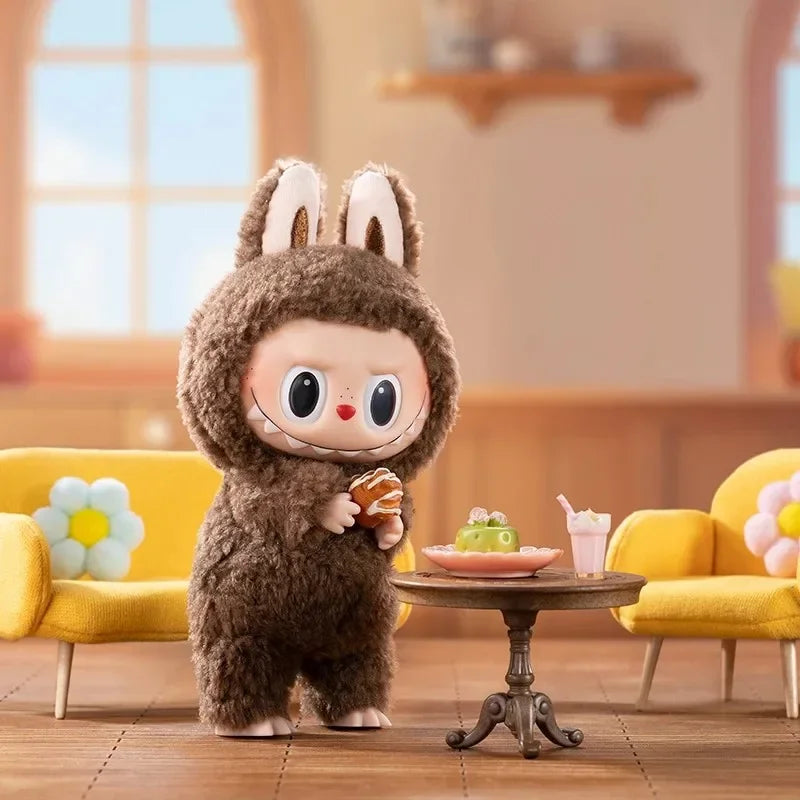 POP MART The Monsters Labubu Figurine Vinyle Marron Macaron