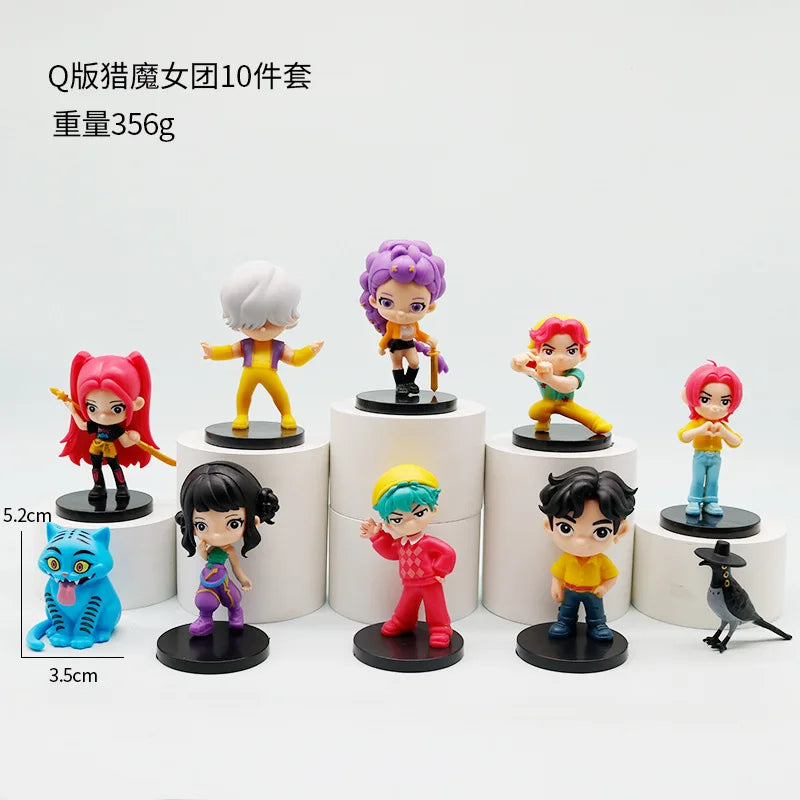 KPop chasseurs de démons dessin animé Figurine poupée jouets Mira Rumi Zoey Huntrix PVC modèle Statue Collection décoration cadeaux d'anniversaire by LSDLBoutique.ch