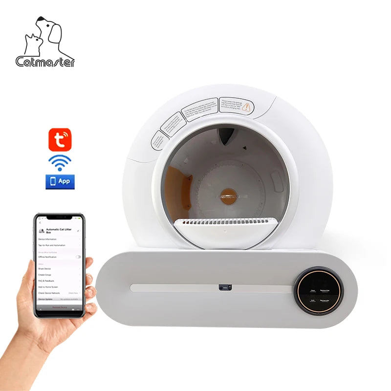 Smart Cat Litter Box Wholesale Luxury Plastic Pet Semi Enclosed Large Self Cleaning Automatic Cat Toilet