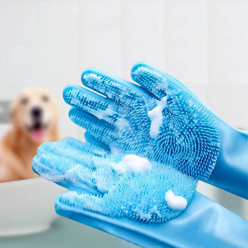 Gant de toilettage et d'épilation en silicone pour chien et chat – MMR04