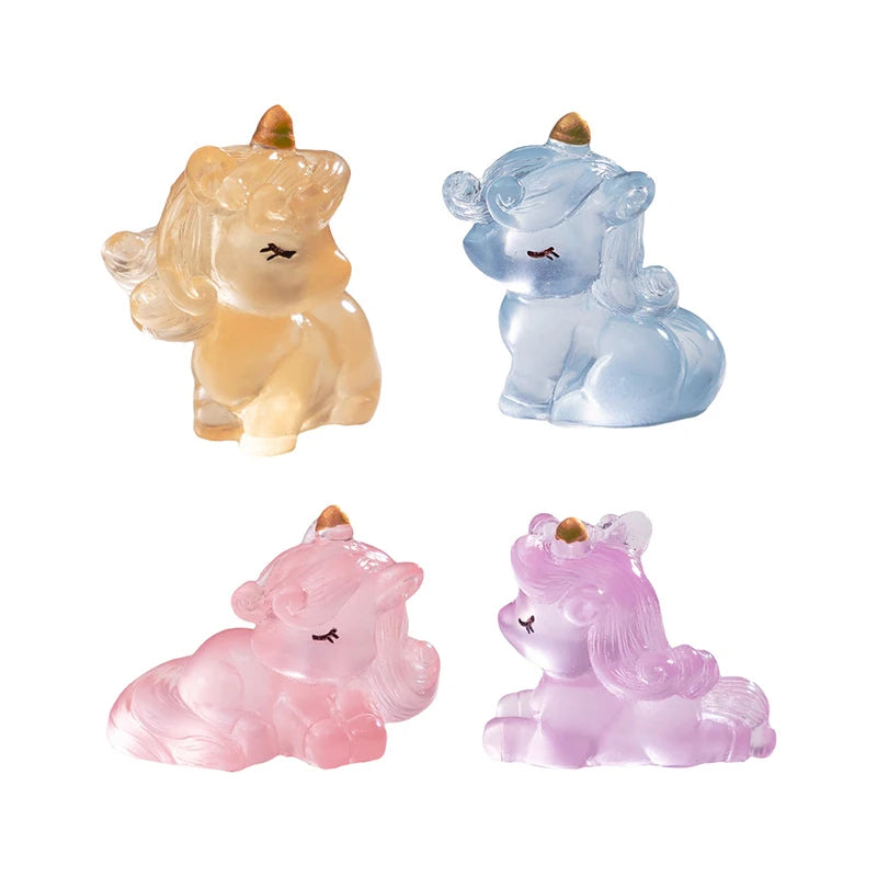 Statue de licornes miniatures de dessin animé, décoration de maison, accessoires de décoration de maison, poupées licorne lumineuses mignonnes Kawaii, cadeaux by LSDLBoutique.ch