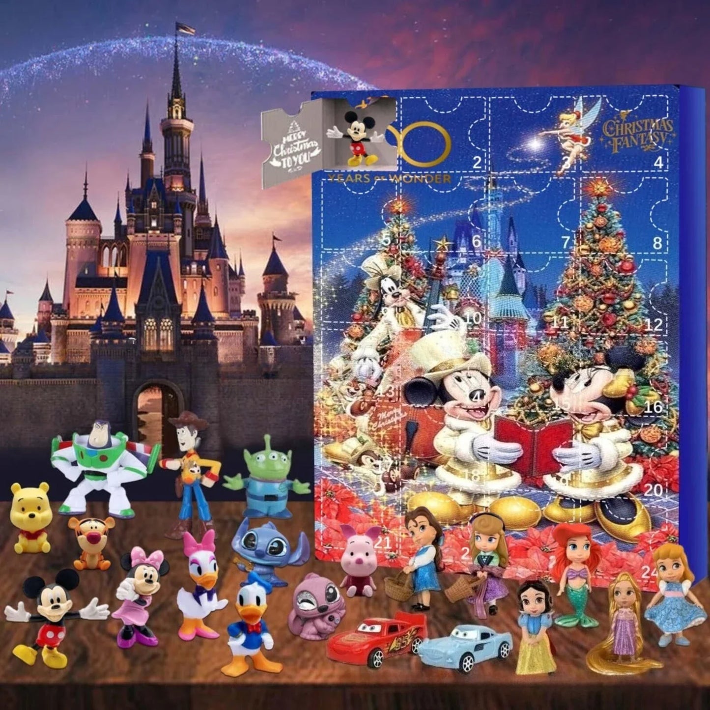 MINISO Calendrier de l Avent Stitch 24 Figurines Surprise Disney Edition Noel Cadeau Magie de Noël by LSDLBoutique.ch