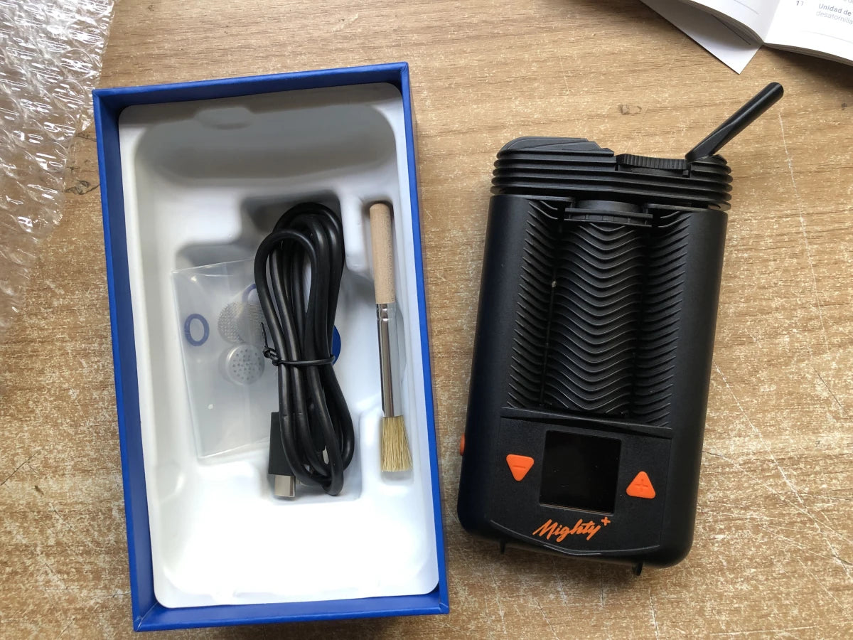 Top Mighty + Plus-Vaporisateur d'herbes sèches, conduction et convection, céramique, température de chauffage réglable, kit de vape portable Mod HerRh