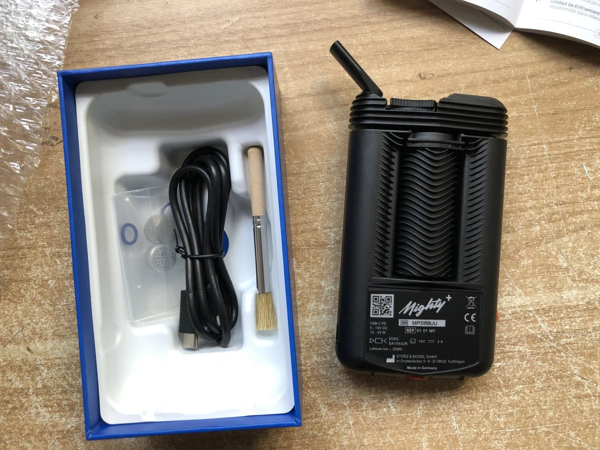 Top Mighty + Plus-Vaporisateur d'herbes sèches, conduction et convection, céramique, température de chauffage réglable, kit de vape portable Mod HerRh