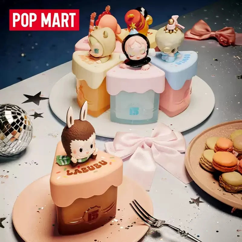 POP MART Figurine PVC 15e Anniversaire Boîte Aveugle