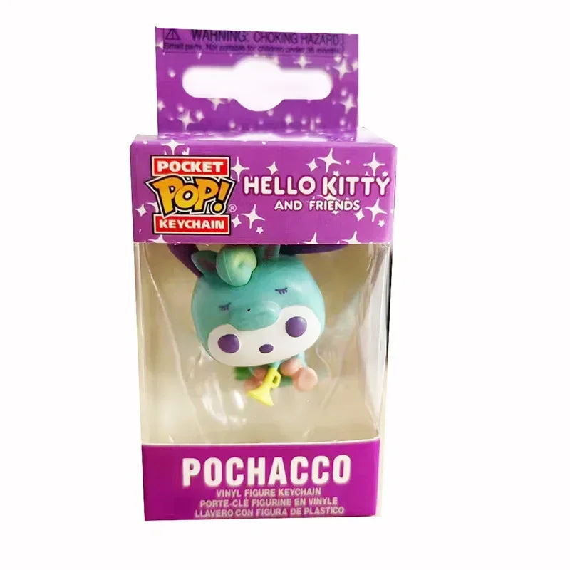 Funko Pop ma mélodie Kuromi avec Baku porte-clés jouet Hello Kitty Pochacco diable Kuromi poche Pop porte-clés modèle à collectionner jouets by LSDLBoutique.ch