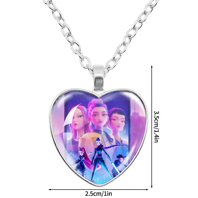 K-Pop-Schlüsselanhänger mit bunten Perlen und runder Bildplatte