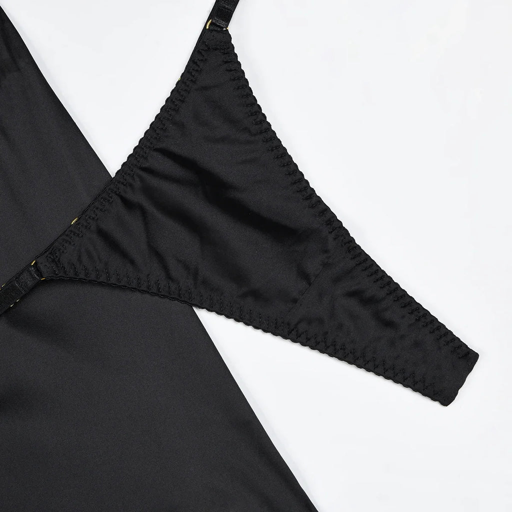 Ellolace Red Lace Push-Up Criss-Cross Bra Lingerie Set