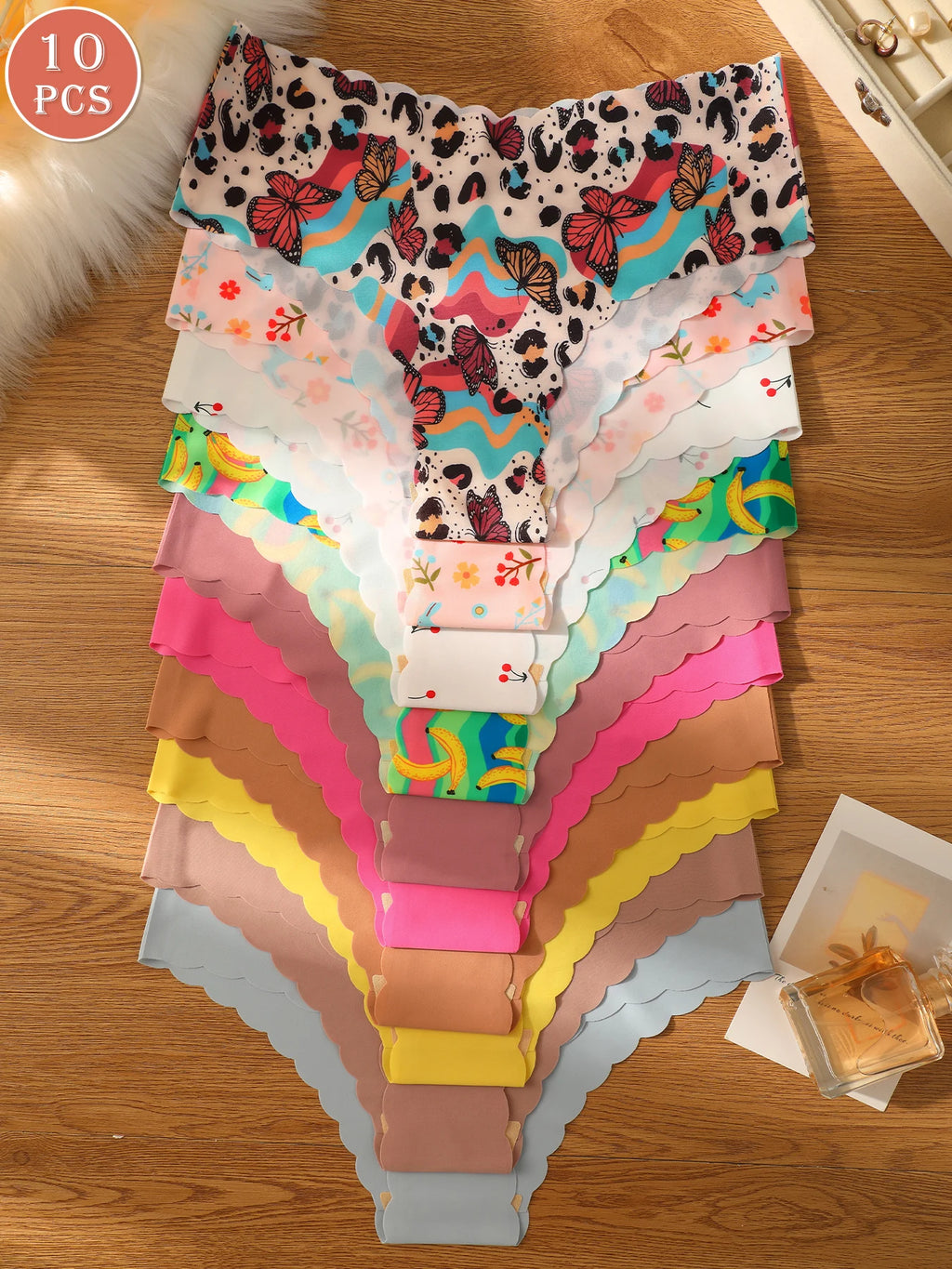 Culotte Sans Couture Triangle Ondulée Polyamide Spandex