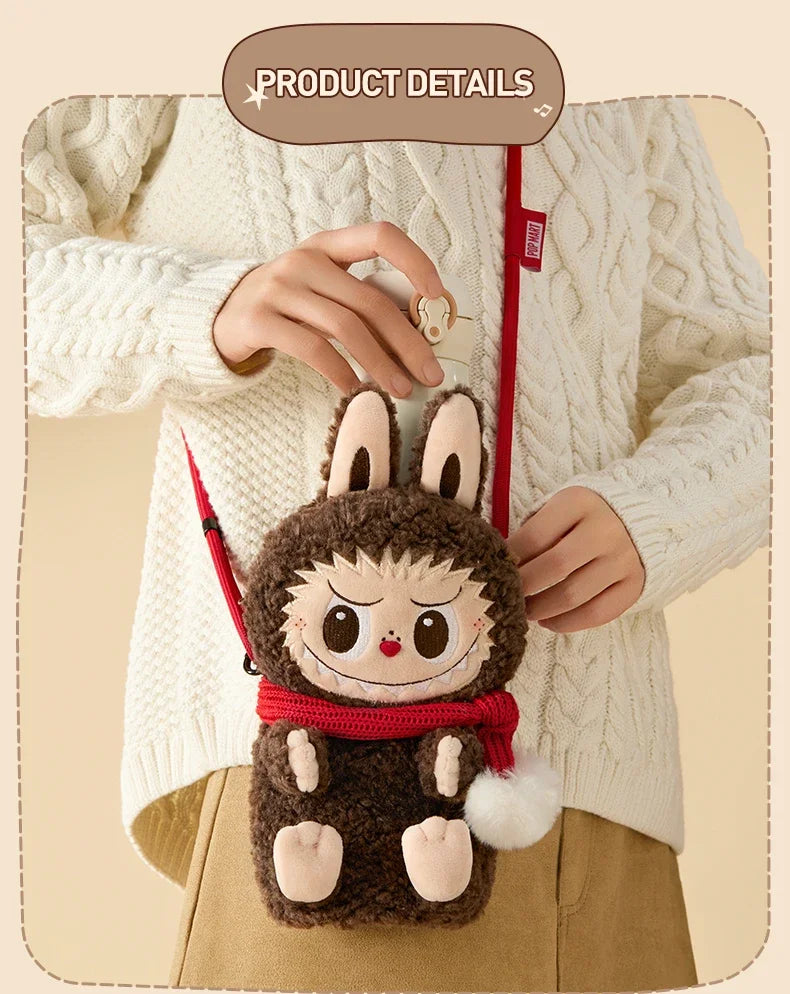 POP MART – figurine de dessin animé LABUBU The Monsters, série classique, poupée en peluche, sac à bandoulière, boîte aveugle, Collection d'ornements, cadeaux de noël