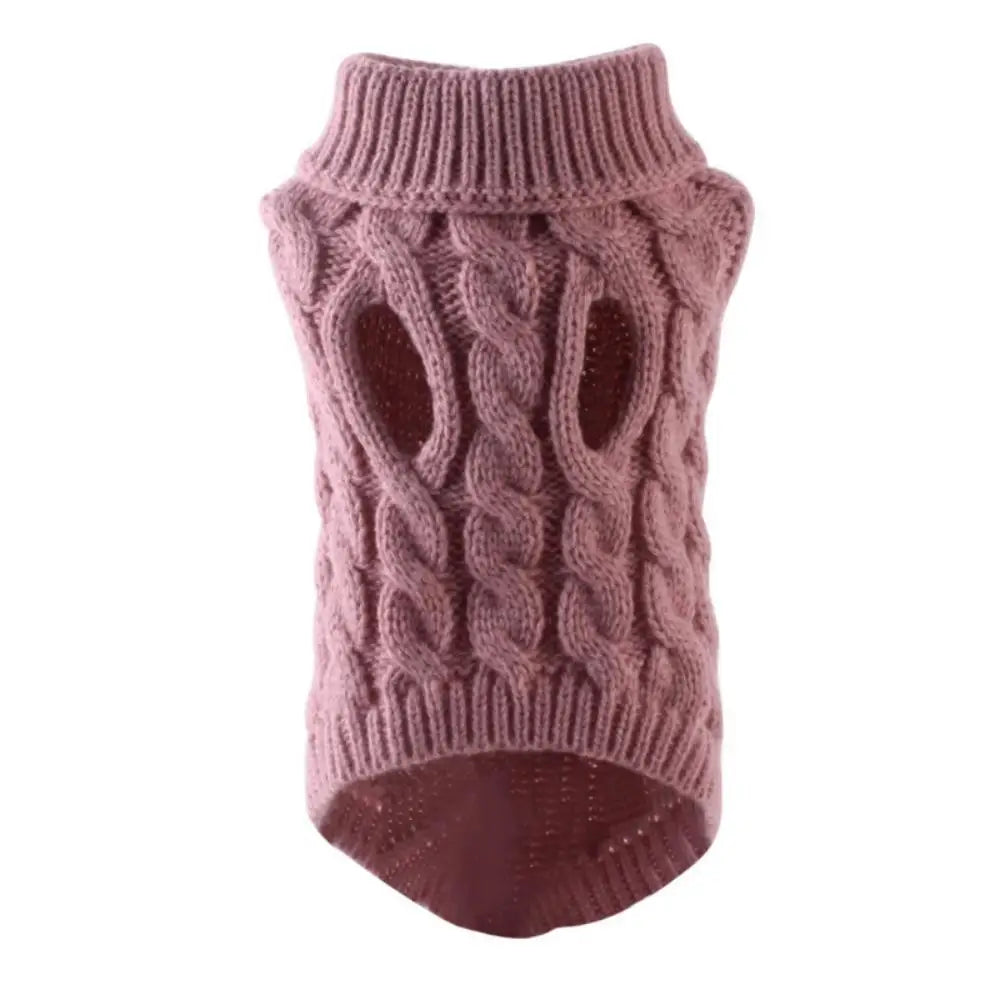 Pull Pour Chien Tricot Torsadé Automne Hiver Chaud Doux