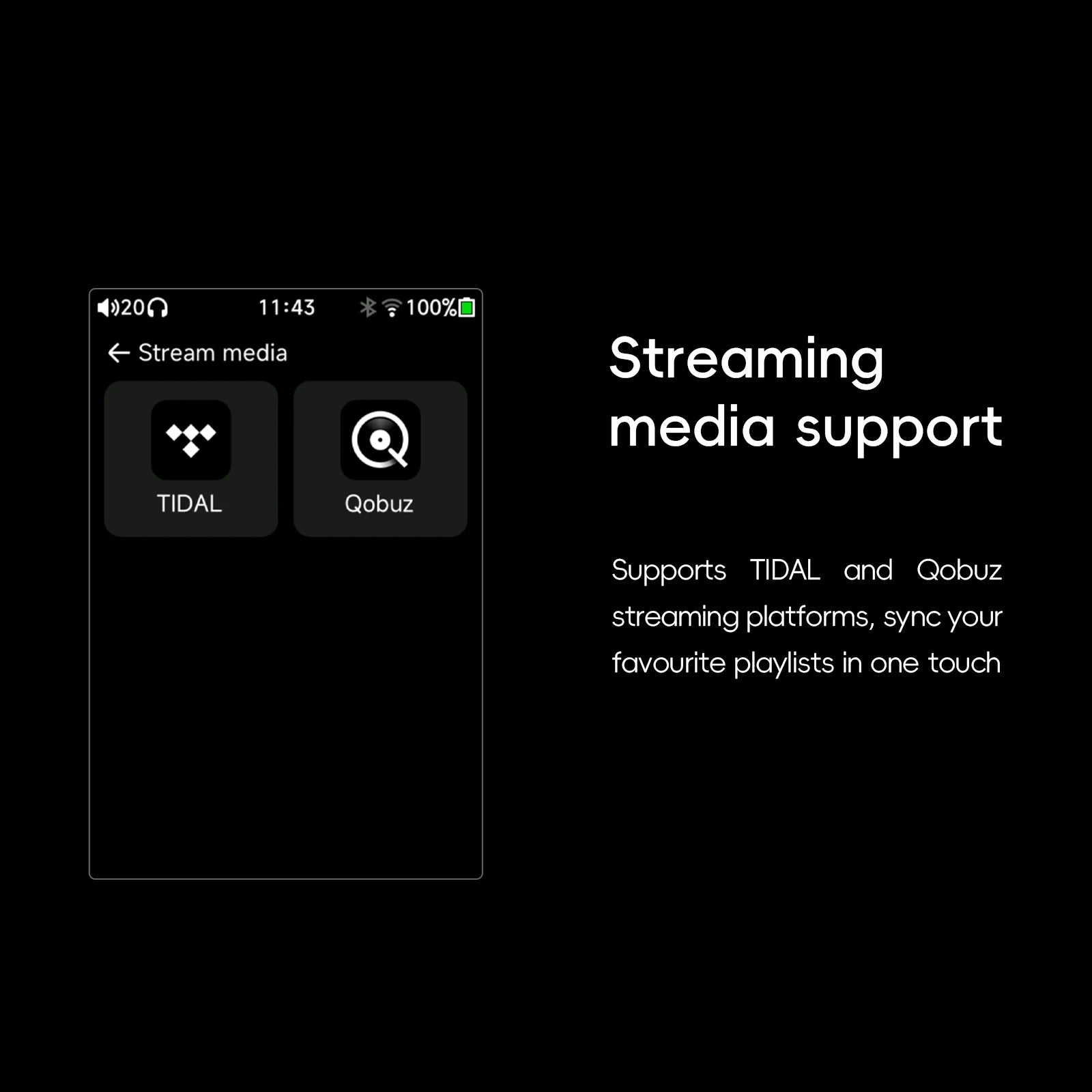 HiBy Lecteur HiFi Portable Double CS43198 DAC 4000mAh