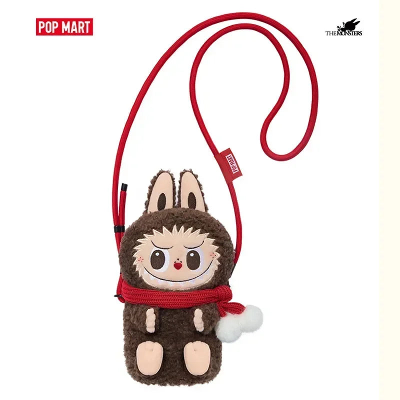POP MART – figurine de dessin animé LABUBU The Monsters, série classique, poupée en peluche, sac à bandoulière, boîte aveugle, Collection d'ornements, cadeaux de noël