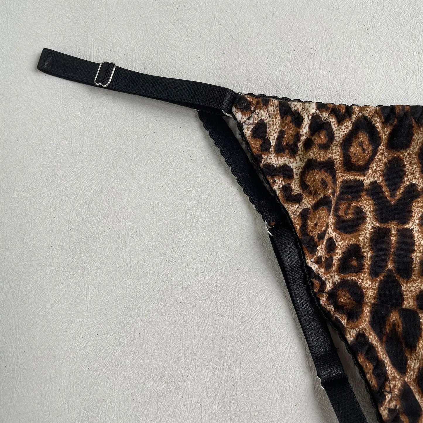 Ellolace Lingerie Satin Fin Dentelle Rouge 5Pièces