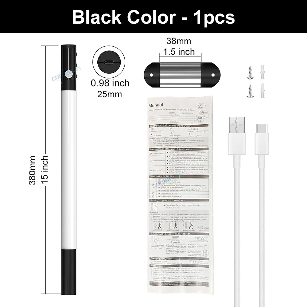 LED-Unterbauleuchte mit Bewegungsmelder und einstellbarer Digitalanzeige