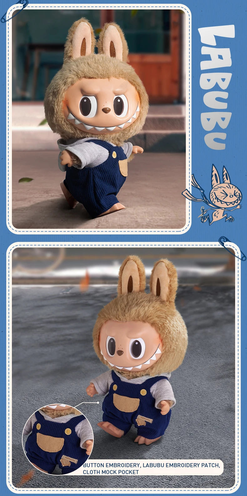 POP MART Labubu Time To Chill Poupée Vinyle Peluche Beige