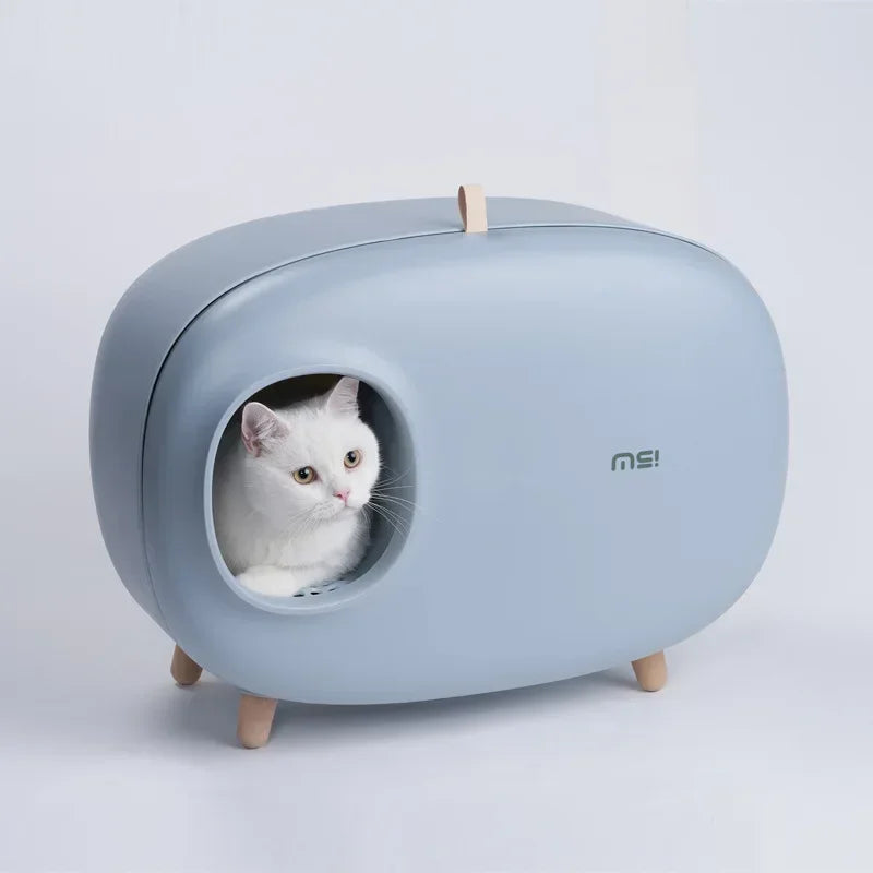 Makesure Cat Litter Box Fully Enclosed Cat Toilet Pet Supplies High-value Cat Toilet Automatic Self-cleaning Litter Box
