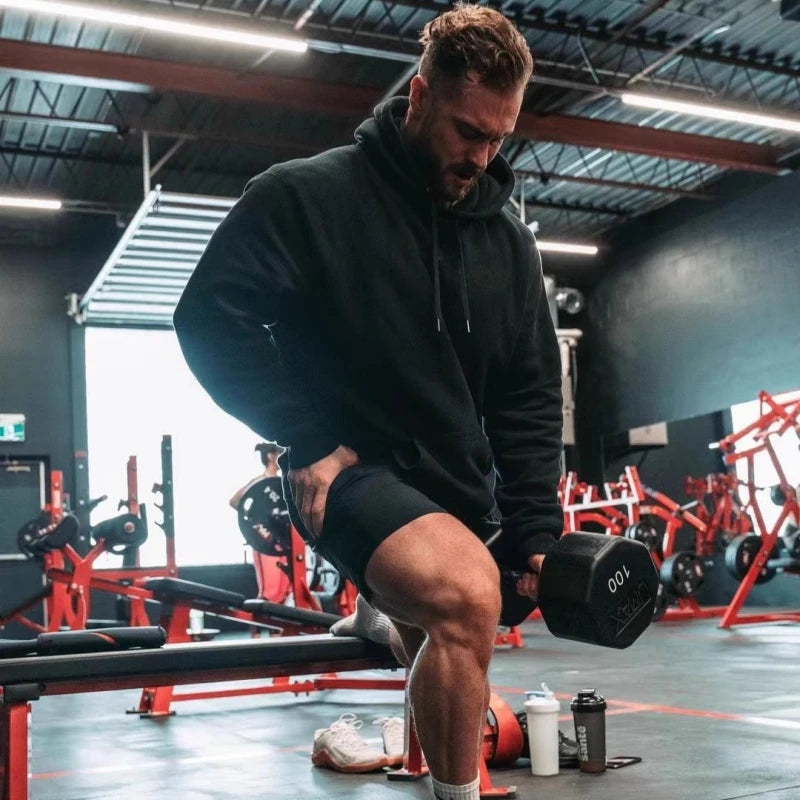 Sweat à Capuche Homme Polaire Doublure Confort Noir