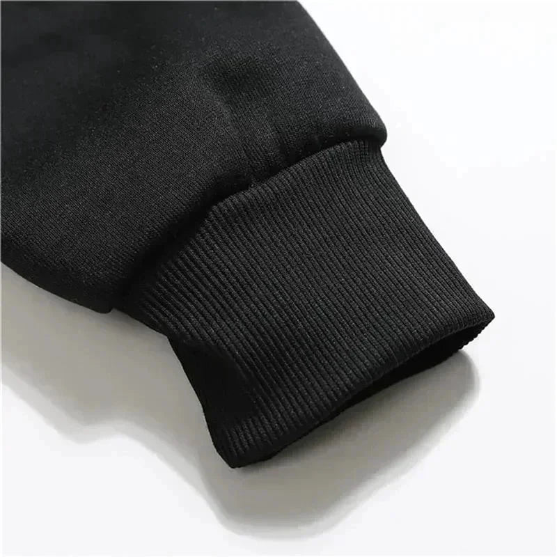 Oversized zip-up cotton hoodie with fleece lining