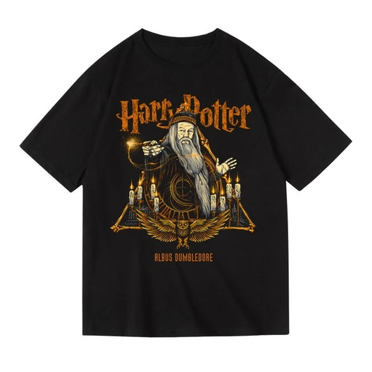 Super tendance marque Harry Potter marchandise pur coton coupe ample Plus T-shirt court à manches mi-longues pour hommes et femmes été by LSDLBoutique.ch
