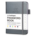 Passwortbuch mit Hardcover-Einband und alphabetischen Registern