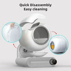 Tonepie 65L Automatic Smart Cat Litter Box Self Cleaning Fully Enclosed Cat Litter Box Pet Toilet Litter Tray English versions