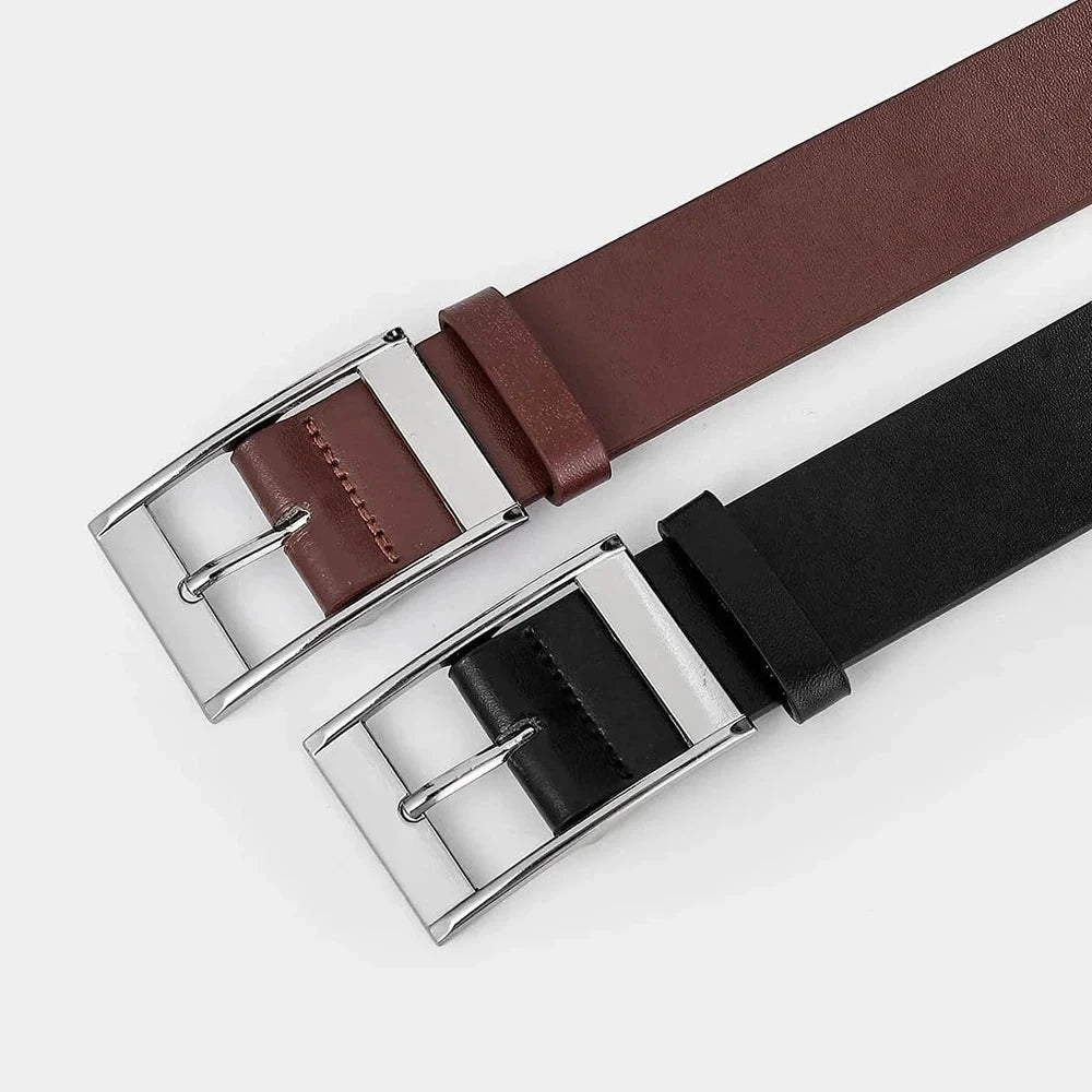 Ceinture homme cuir PU 3 cm – Boucle ardillon métal - LSDLBoutique