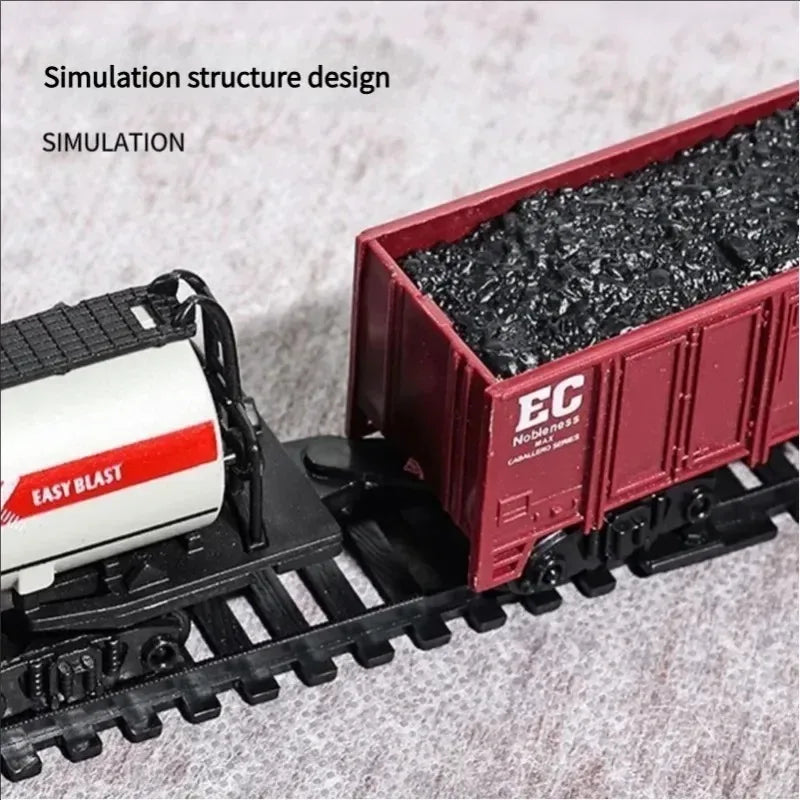 Ensemble de Train électrique avec lumières, modèle de Train de Locomotive avec entraîneur de passagers/voiture de chargement et pistes, cadeaux d'anniversaire et de noël pour enfants by LSDLBoutique.ch