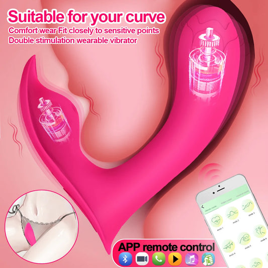 Vibromasseur Connecté Bluetooth – Stimulation Clitoridienne & G-Spot