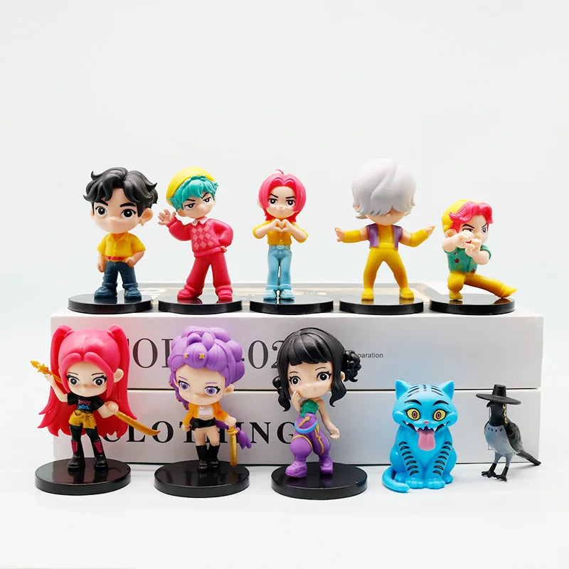 KPop chasseurs de démons dessin animé Figurine poupée jouets Mira Rumi Zoey Huntrix PVC modèle Statue Collection décoration cadeaux d'anniversaire by LSDLBoutique.ch