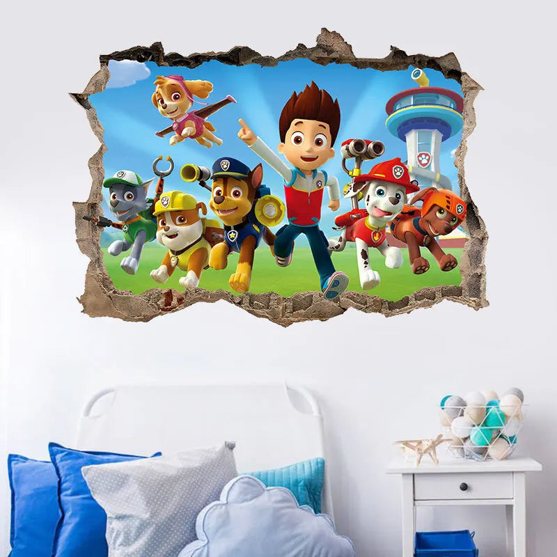 Autocollants Muraux Paw Patrol pour la Décoration de la Maison, Adhésifs Mignons, Anime Skye Chase, Graffiti Décoré, Cadeaux d'Anniversaire pour Garçon et Fille by LSDLBoutique.ch