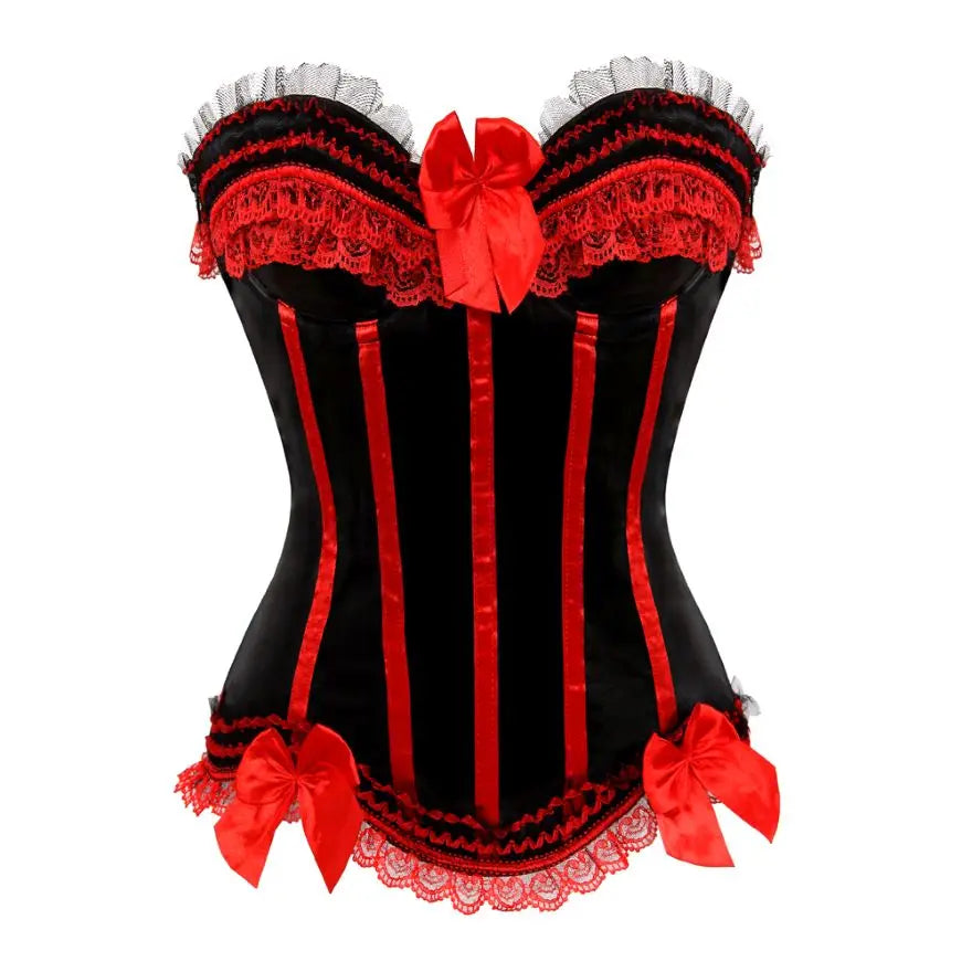 Gothic-Korsett aus Spitze mit Overbust-Bustier – Swann