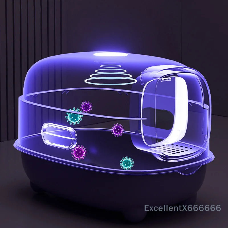 Odor Isolation, Dual-purpose, Foldable Design, Can Accommodate Cats Weighing Less T ,Closed Cat Litter Box, Splash Proof