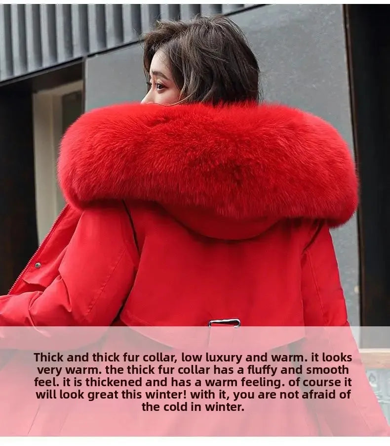 Parka Hiver Femme Oversize Doublée Polaire Manteau Long Style Coréen Grandes Tailles by LSDLBoutique