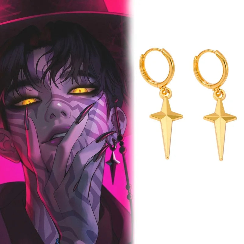 Kpop Idol Anime Couple collier coeur forme démon H pendentif mode Kpop idole collier bijoux Couple cadeaux temps gemme collier