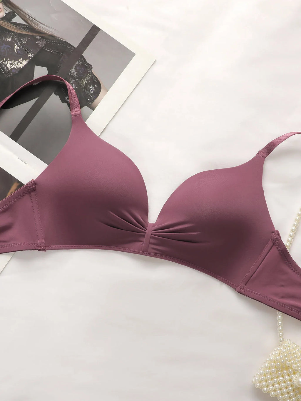 Léa's Secrets Wireless Lace Lingerie Mauve