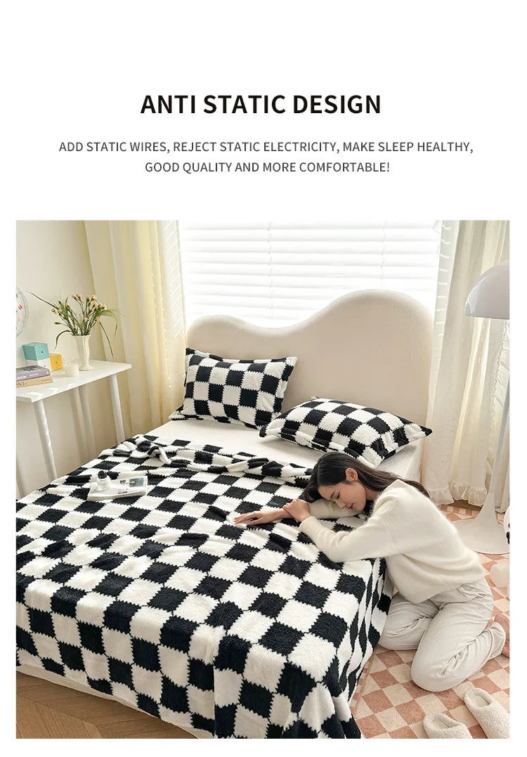 Couverture Polaire Panda Rose et Blanc Polyester Douce