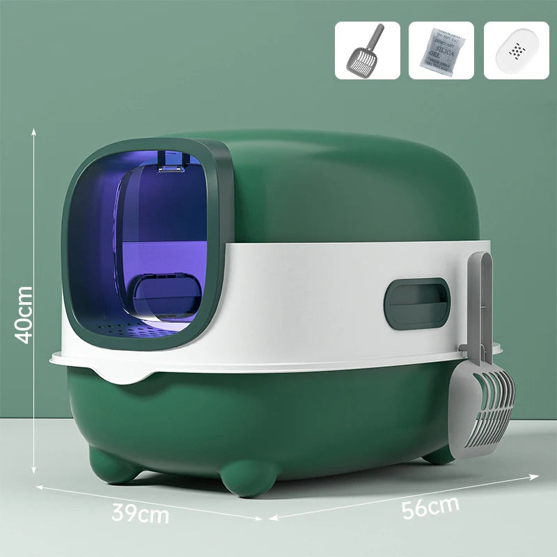 Odor Isolation, Dual-purpose, Foldable Design, Can Accommodate Cats Weighing Less T ,Closed Cat Litter Box, Splash Proof