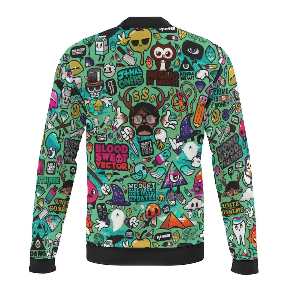 Blouson Aviateur Graphique 3D Imprimé Nigeria Afrique Ouest