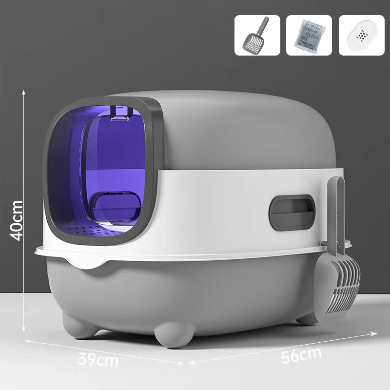 Odor Isolation, Dual-purpose, Foldable Design, Can Accommodate Cats Weighing Less T ,Closed Cat Litter Box, Splash Proof