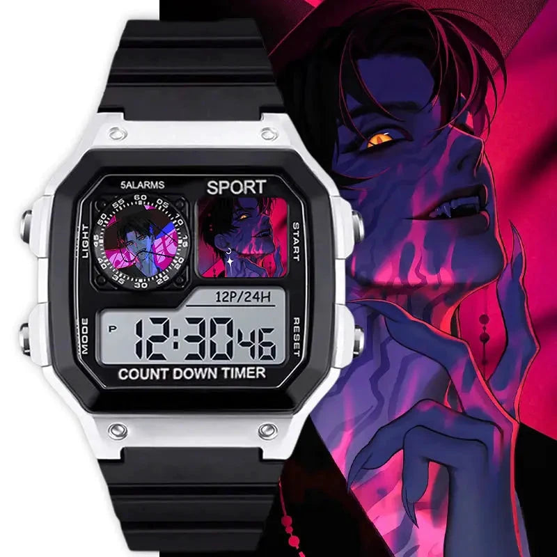 KPop Demon Hunters LED montres numériques Anime femmes montre électronique bracelet en Silicone dessin animé Sport de plein air montre-bracelet horloge cadeaux by LSDLBoutique.ch
