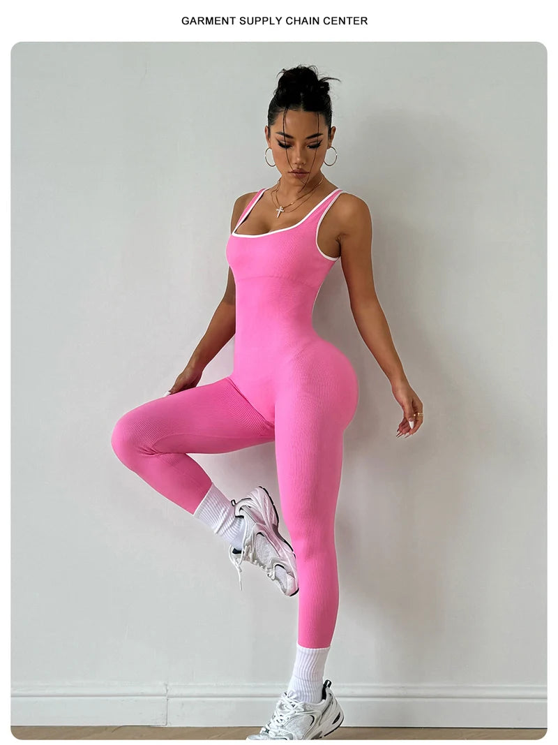 Combinaison Dos Nu Femme Yoga Nylon Spandex Séchage Rapide