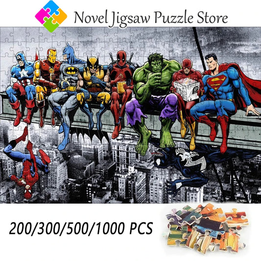 MINISO Puzzle Super Héros Cartoon 108 à 1000 Pièces Pour Détente Et Décoration En Carton Blanc Triple Couche by LSDLBoutique.ch