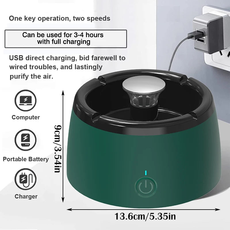 Cendrier Purificateur d'Air USB pour Maison et Bureau
