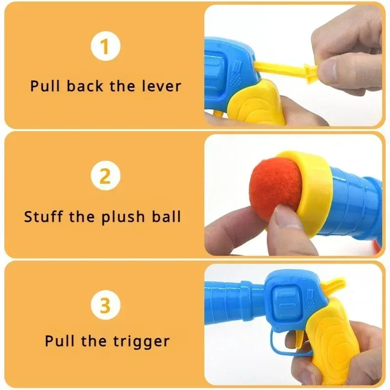 Jouet Chat Peluche Pompons Balles Extensibles Interactif