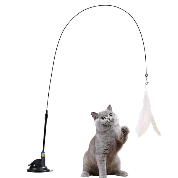 Jouet interactif pour chat – Baguette plume et clochette - LSDLBoutique