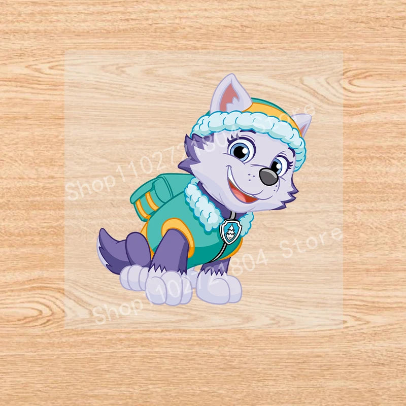 PAW Patrol-Autocollants de vêtements de dessin animé mignons, fer sur des patchs, autocollants de transfert de chaleur Anime Kawaii, cadeau de bricolage cool, fête de vacances by LSDLBoutique.ch
