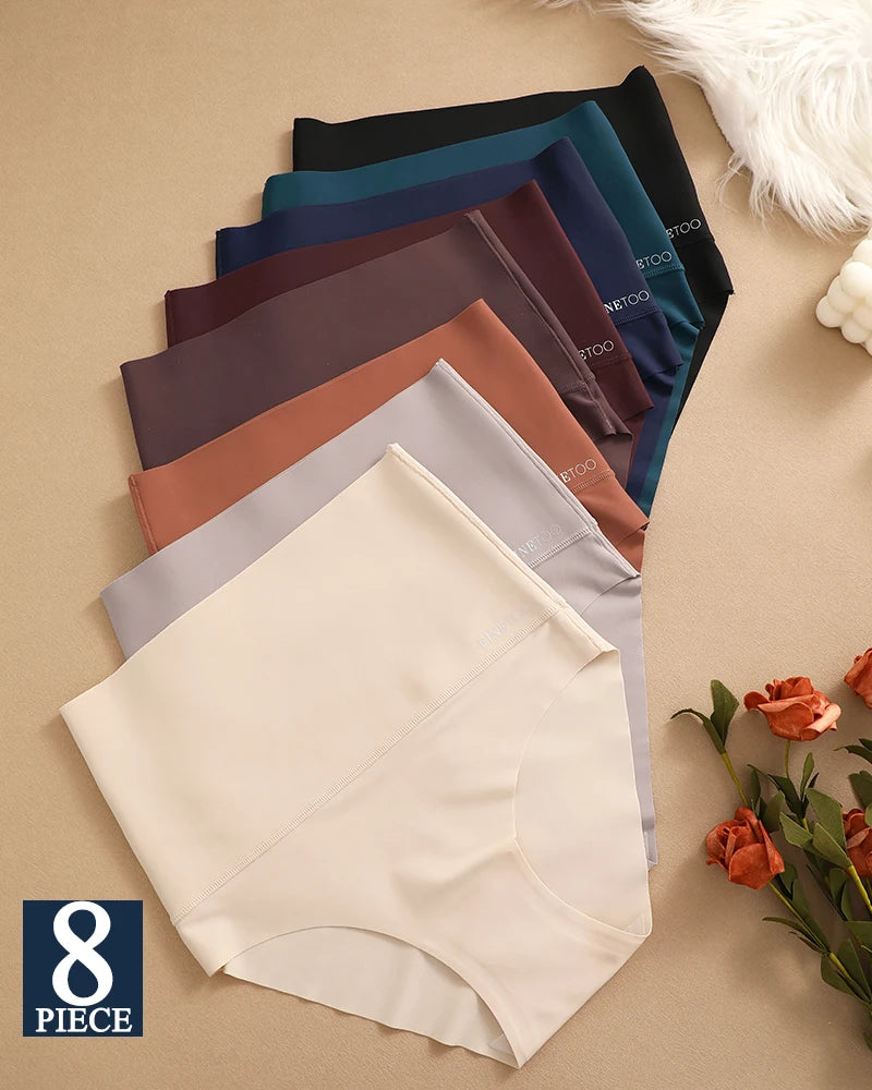 Finetoo Culotte Sans Couture Taille Haute 8 Pièces