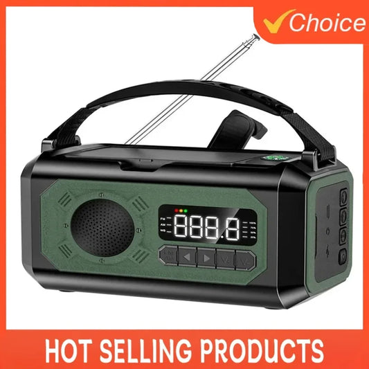 Radio de Secours Solaire 12000mAh – AM/FM/NOAA avec Lampe & Recharge USB