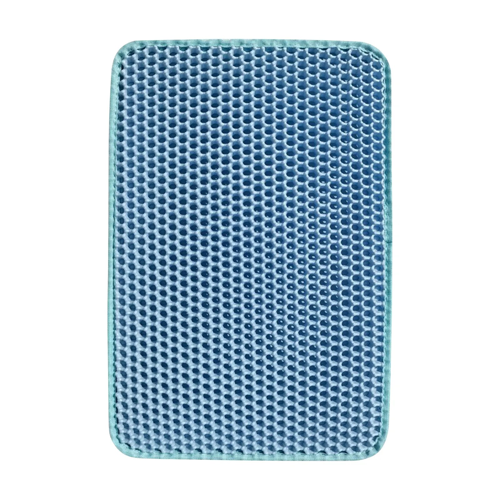 Cat Litter Mat Non Slip Big Pet Litter Box Filter Mat Double Layer Wear Resistant Waterproof Cat Litter Mat Pet Clean Supplies
